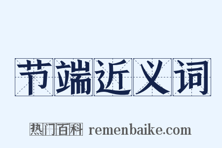 节端近义词是什么意思的图片